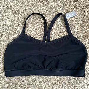 Women’s Aerie Mesh Detail Black Sports Bra Size XL